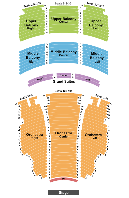 Hippodrome Theatre At The France-Merrick PAC Wicked Seating Chart